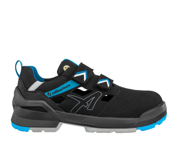 LOW|ALBATROS AIR ISM Sicherheitssandalen Store S1 | ESD BLACK/BLUE FORGE