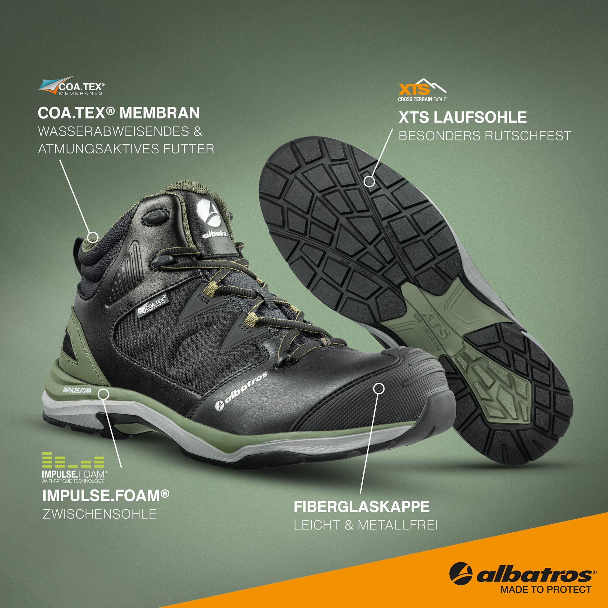 ULTRATRAIL CTX MID|ALBATROS Sicherheitsschuhe S3 ESD | ISM Store